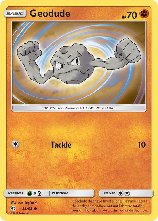 Pokemon Geodude 33/68 Hidden Fates
