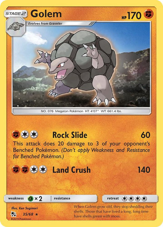 Pokemon Golem 35/68 Hidden Fates