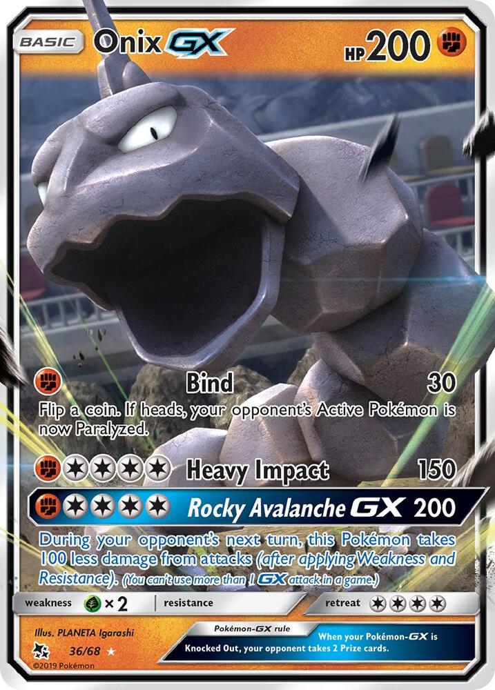 Pokemon Onix GX 36/68 Hidden Fates