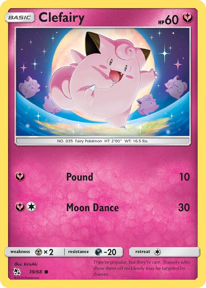 Pokemon Clefairy 39/68 Hidden Fates