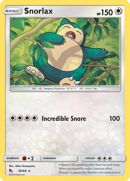 Pokemon Snorlax 50/68 Hidden Fates