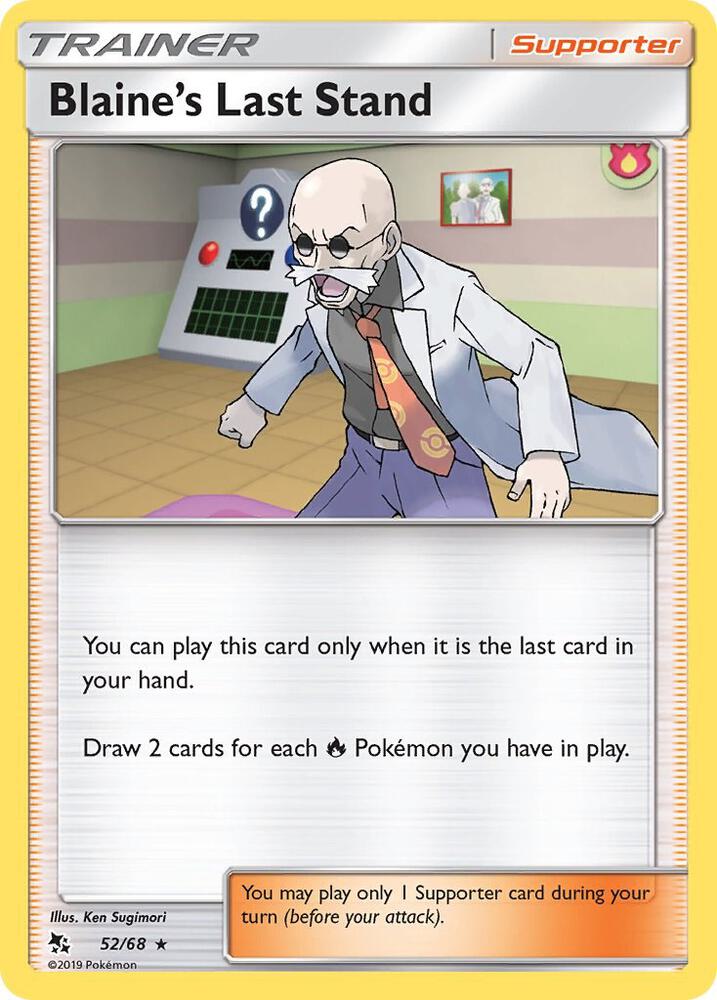 Pokemon Blaine's Last Stand 52/68 Hidden Fates