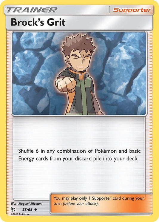 Pokemon Brock's Grit 53/68 Hidden Fates