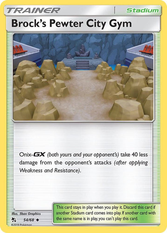 Pokemon Brock's Pewter City Gym 54/68 Hidden Fates