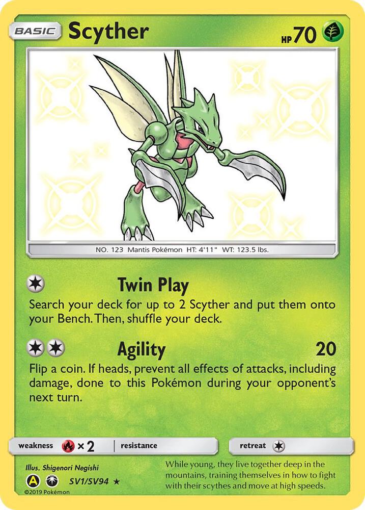 Pokemon Scyther SV1 Hidden Fates
