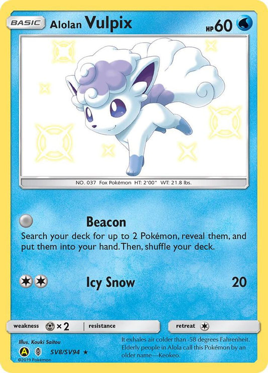 Pokemon Alolan Vulpix SV8 Hidden Fates