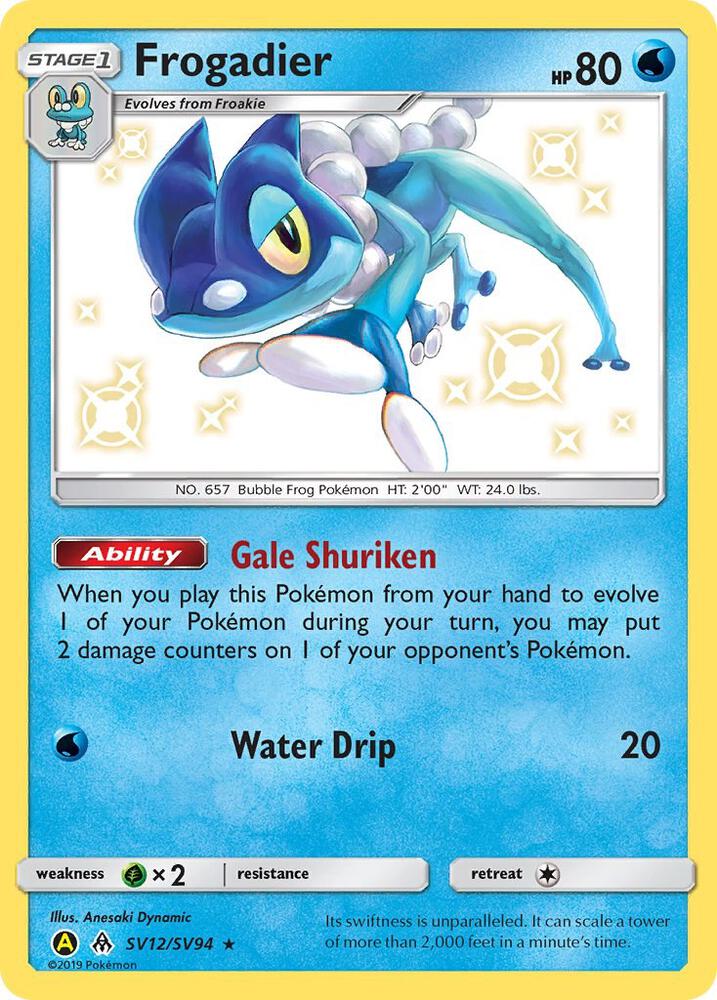 Pokemon Frogadier SV12 Hidden Fates