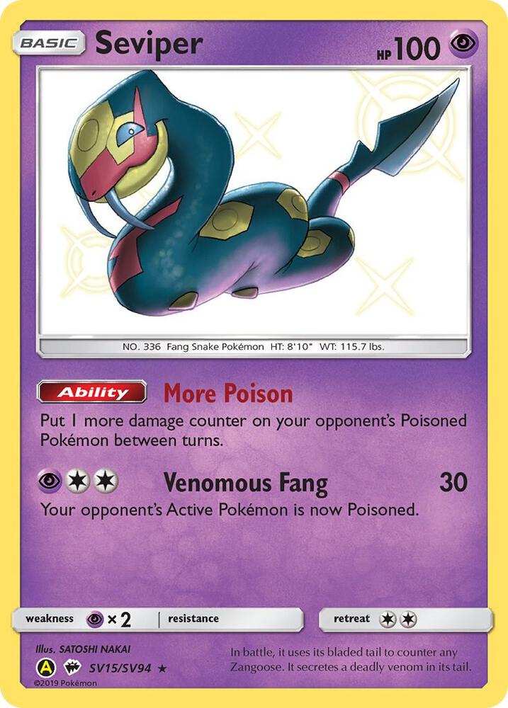 Pokemon Seviper SV15 Hidden Fates