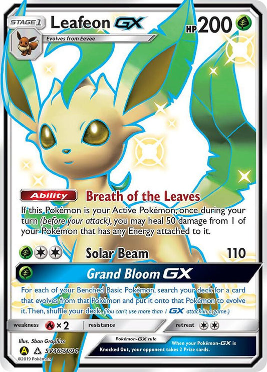 Pokemon Leafeon GX SV46 Hidden Fates