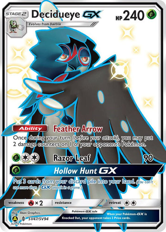 Pokemon Decidueye GX SV47 Hidden Fates