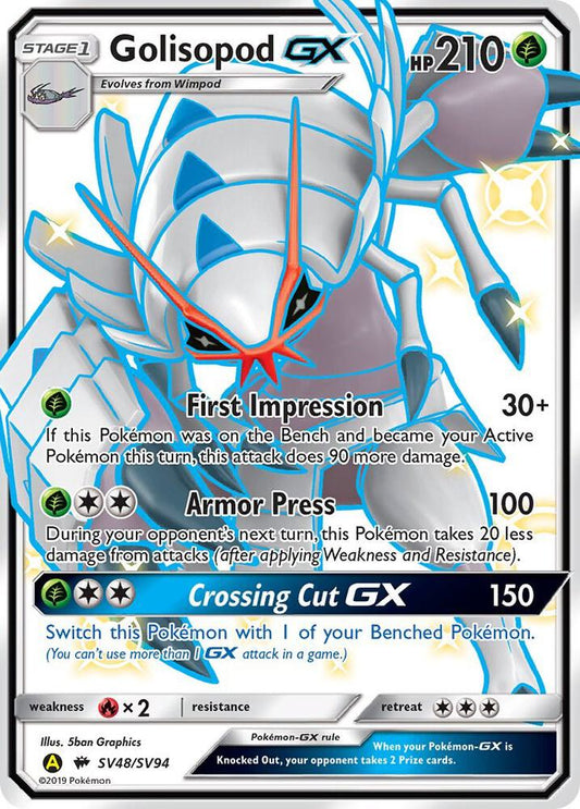 Pokemon Golisopod GX SV48 Hidden Fates