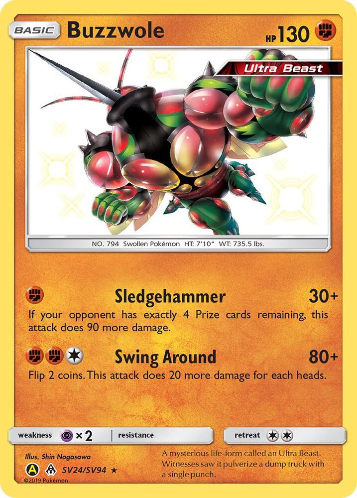 Pokemon Buzzwole SV24 Hidden Fates