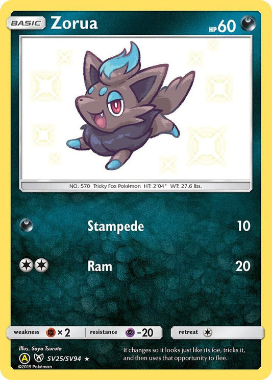 Pokemon Zorua SV25 Hidden Fates