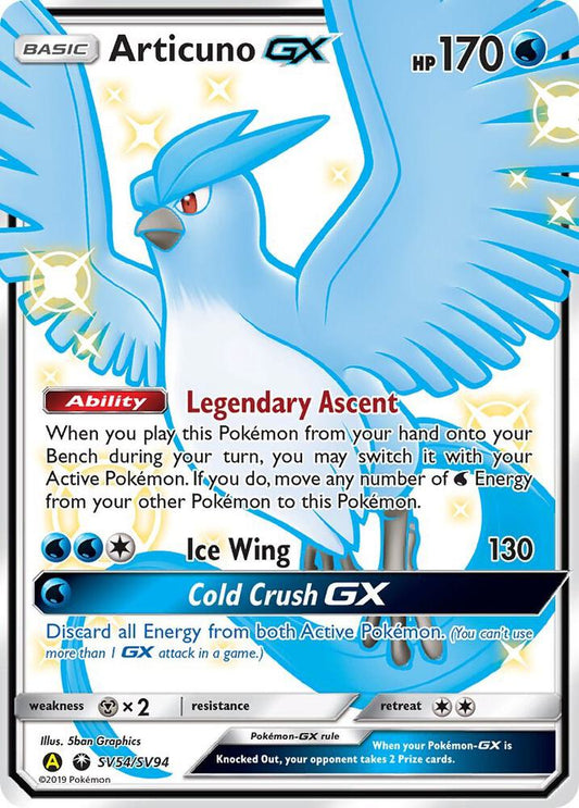 Pokemon Articuno GX SV54 Hidden Fates