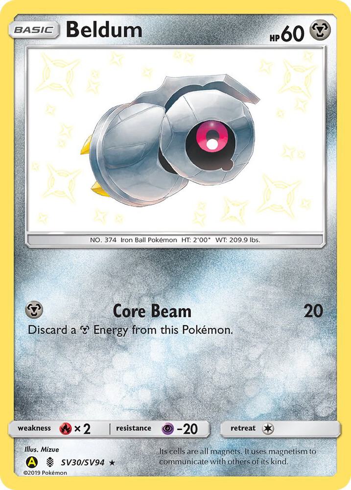 Pokemon Beldum SV30 Hidden Fates