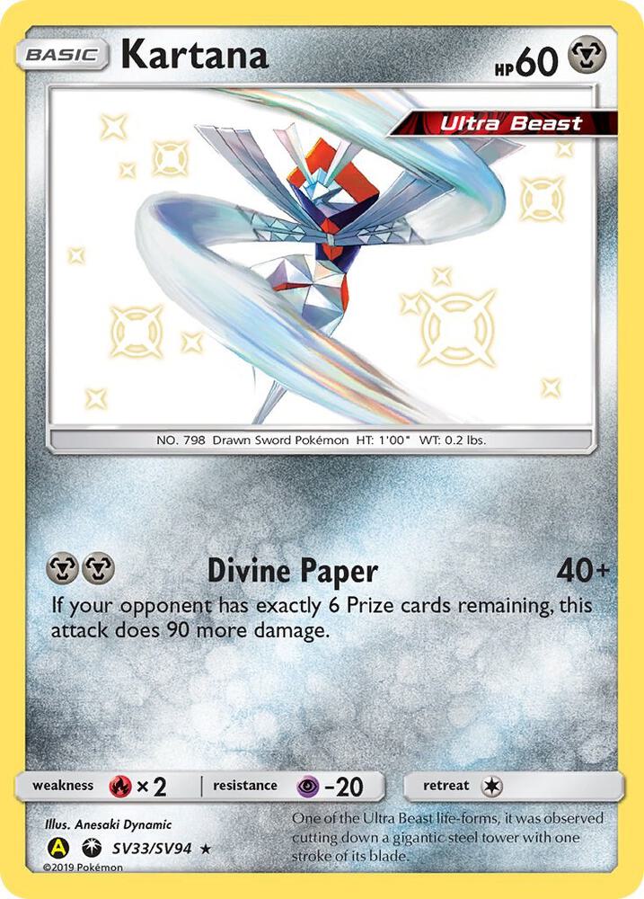 Pokemon Kartana SV33 Hidden Fates