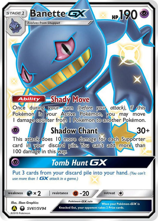 Pokemon Banette GX SV61 Hidden Fates