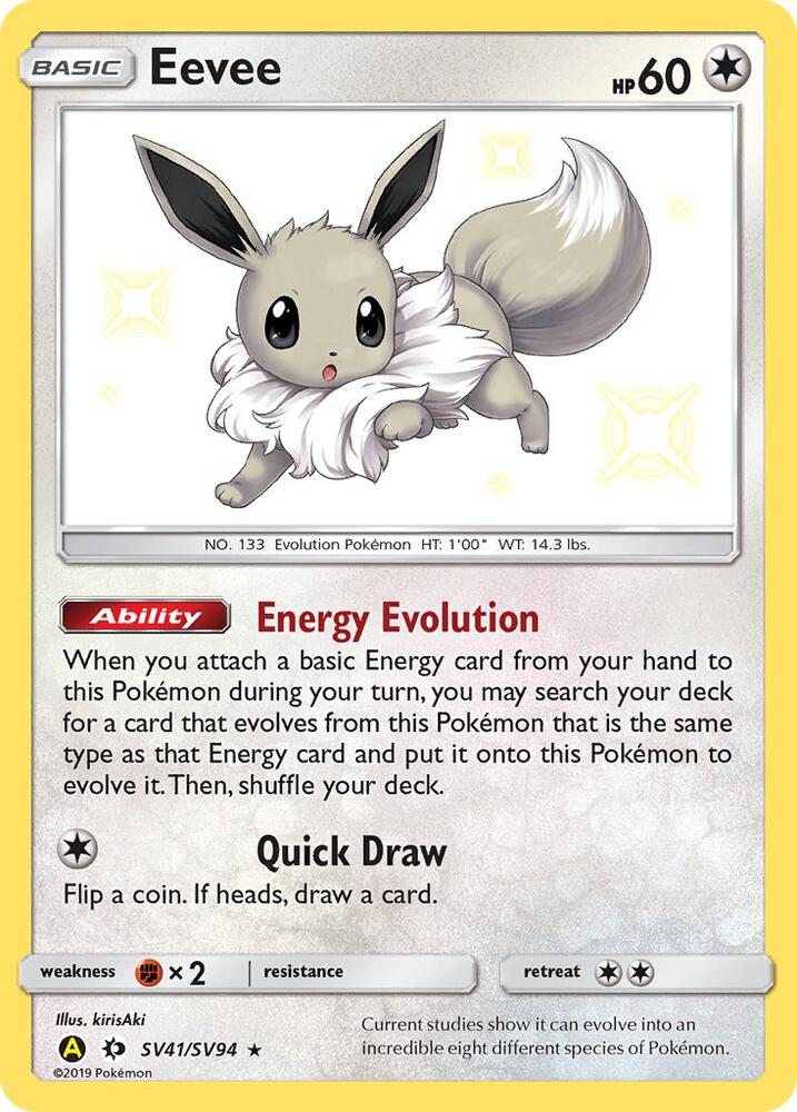 Pokemon Eevee SV41 Hidden Fates