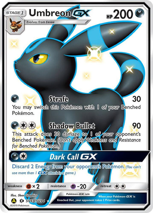 Pokemon Umbreon GX SV69 Hidden Fates