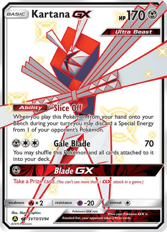 Pokemon Kartana GX SV73 Hidden Fates