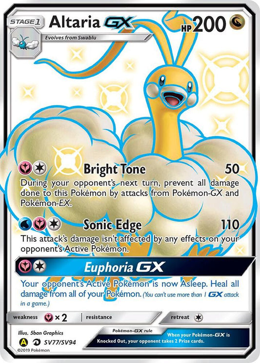Pokemon Altaria GX SV77 Hidden Fates