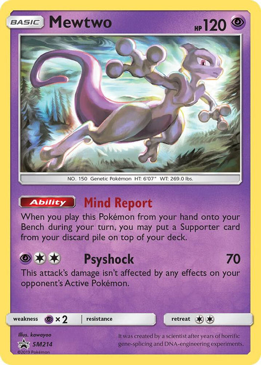 Pokemon Mewtwo SM214 SM Black Star Promos