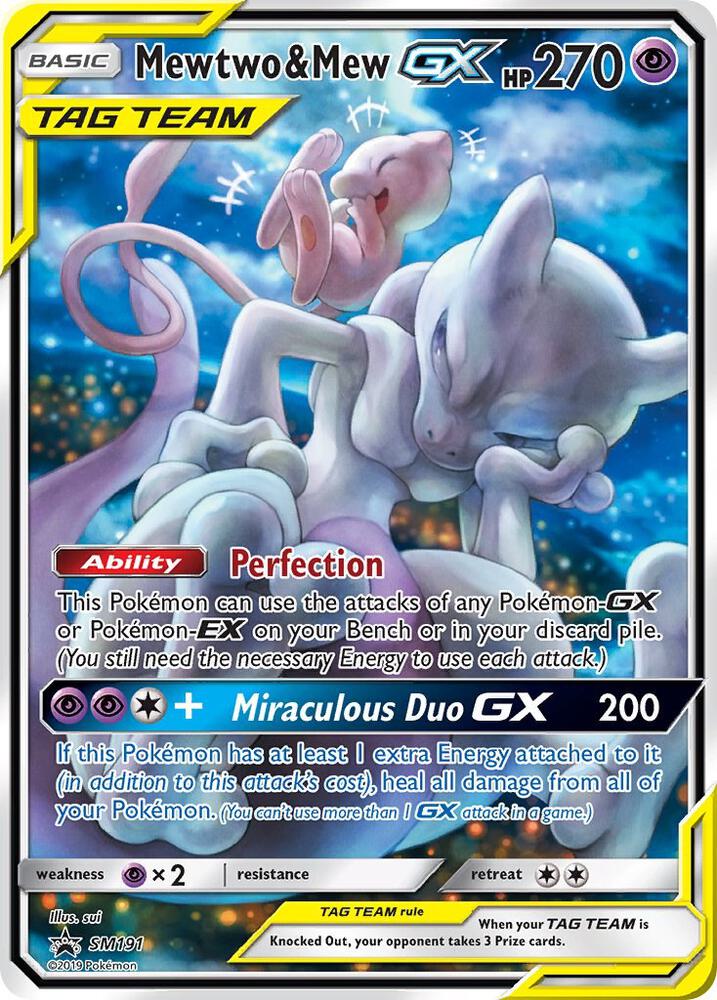 Pokemon Mewtwo & Mew GX SM191 SM Black Star Promos