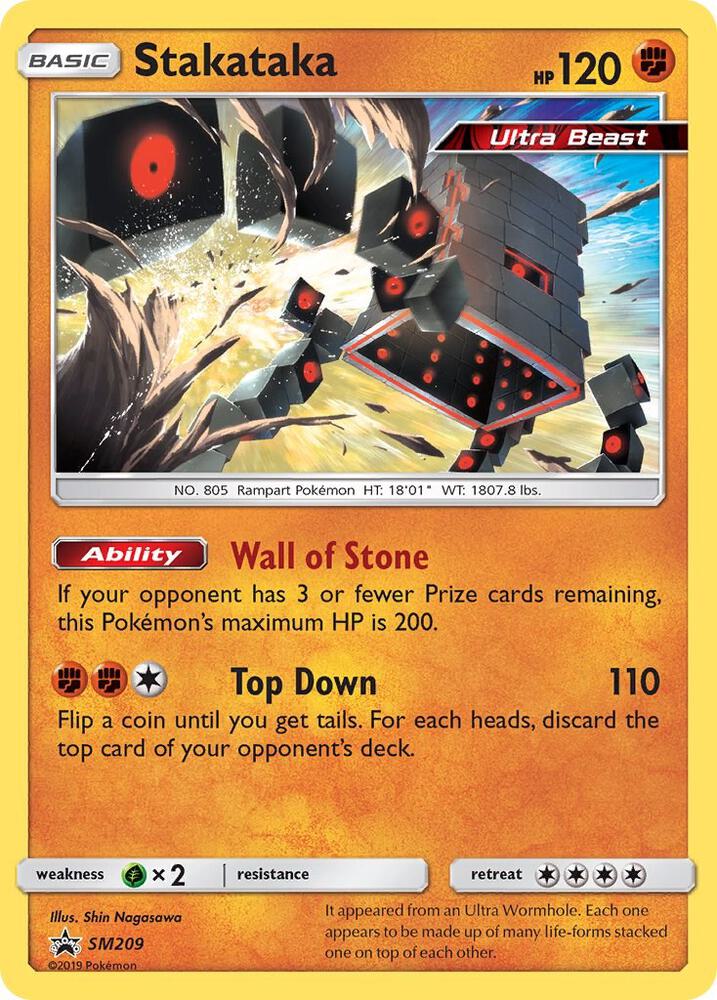 Pokemon Stakataka SM209 SM Black Star Promos