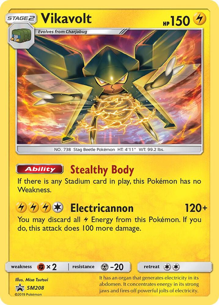 Pokemon Vikavolt SM208 SM Black Star Promos