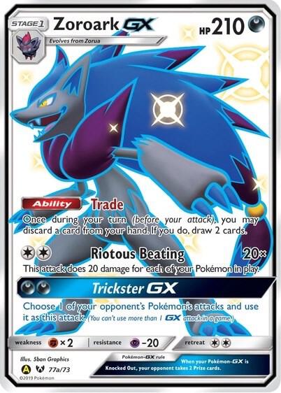 Pokemon Zoroark GX 77a/73 Yellow A Alternate Art
