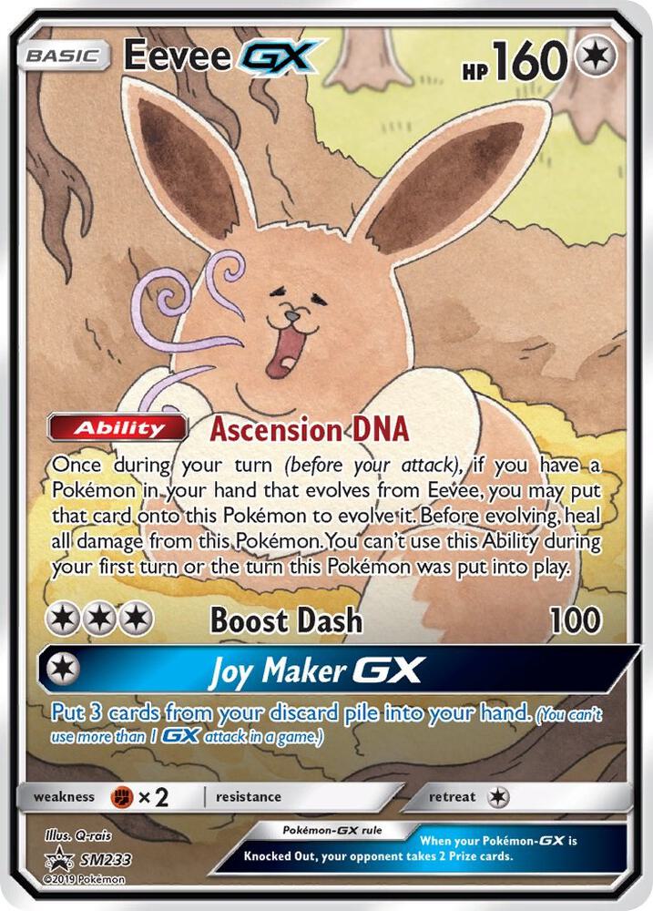 Pokemon Eevee GX SM233 SM Black Star Promos