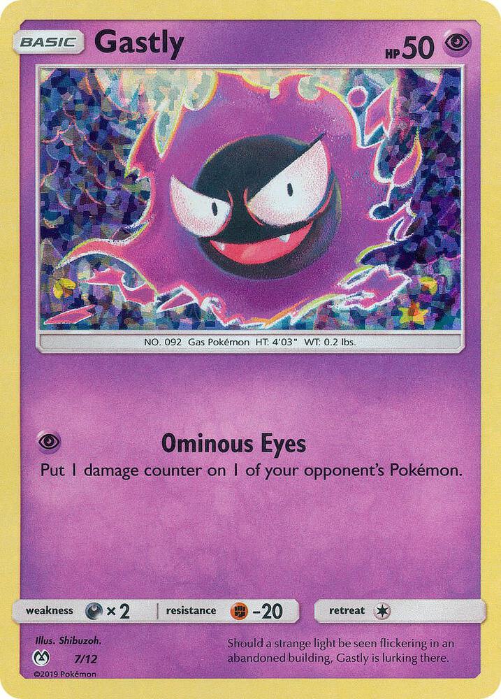 Pokemon Gastly 7/12 McDonald's Collection 2019