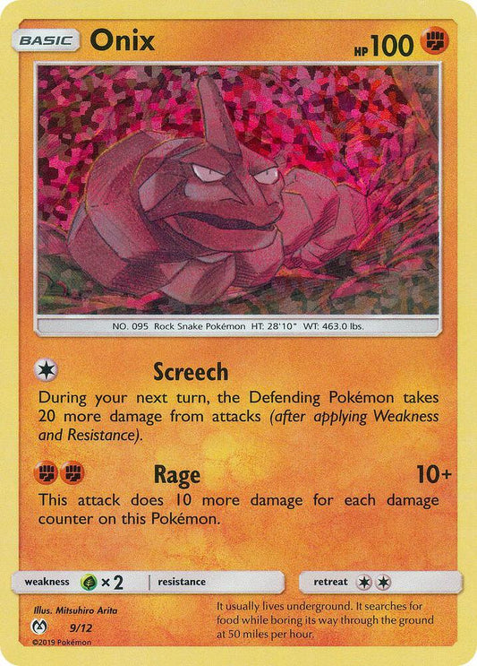 Pokemon Onix 9/12 McDonald's Collection 2019