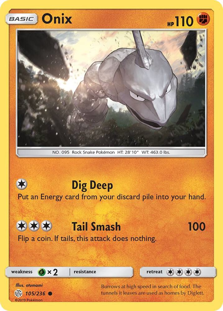Pokemon Onix 105/236 Cosmic Eclipse