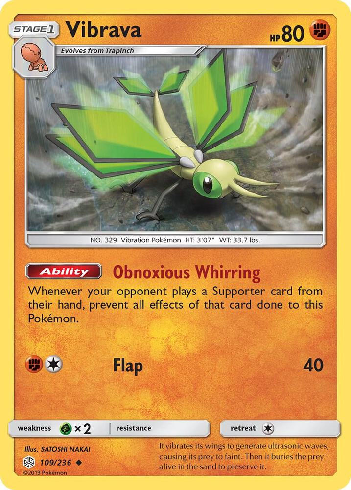 Pokemon Vibrava 109/236 Cosmic Eclipse