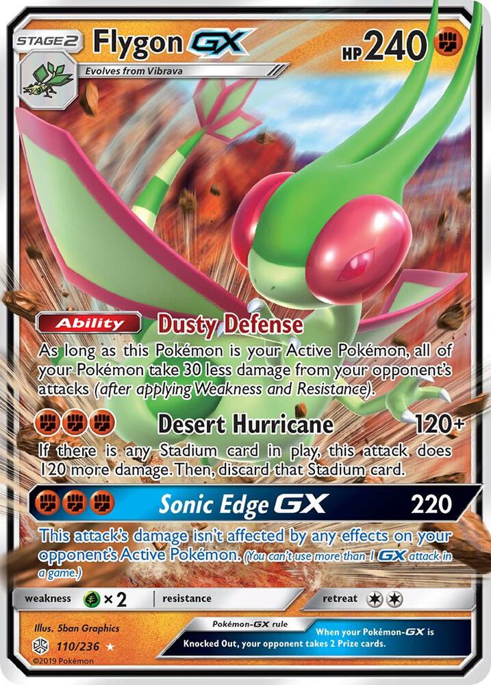 Pokemon Flygon GX 110/236 Cosmic Eclipse