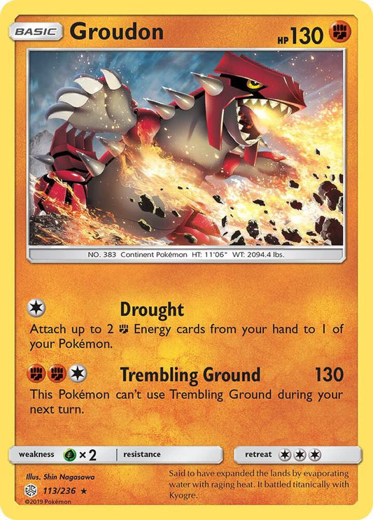 Pokemon Groudon 113/236 Cosmic Eclipse