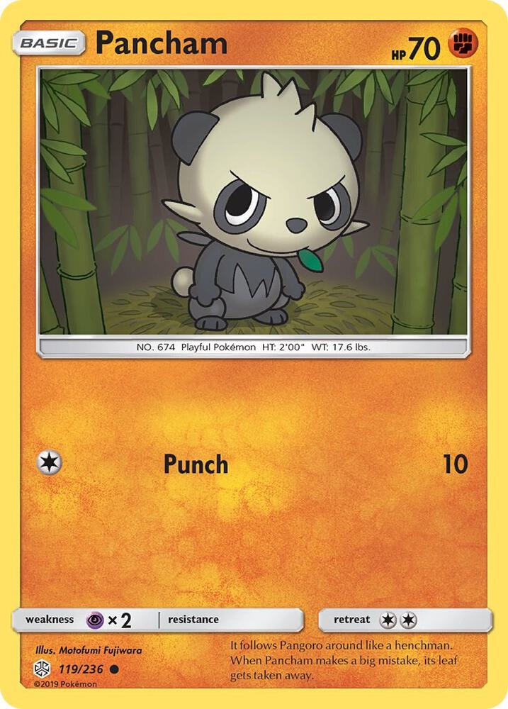 Pokemon Pancham 119/236 Cosmic Eclipse