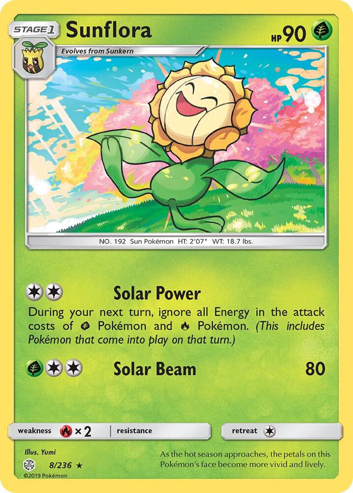 Pokemon Sunflora 8/236 Cosmic Eclipse