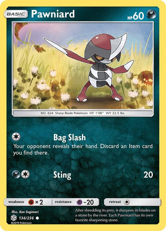 Pokemon Pawniard 134/236 Cosmic Eclipse