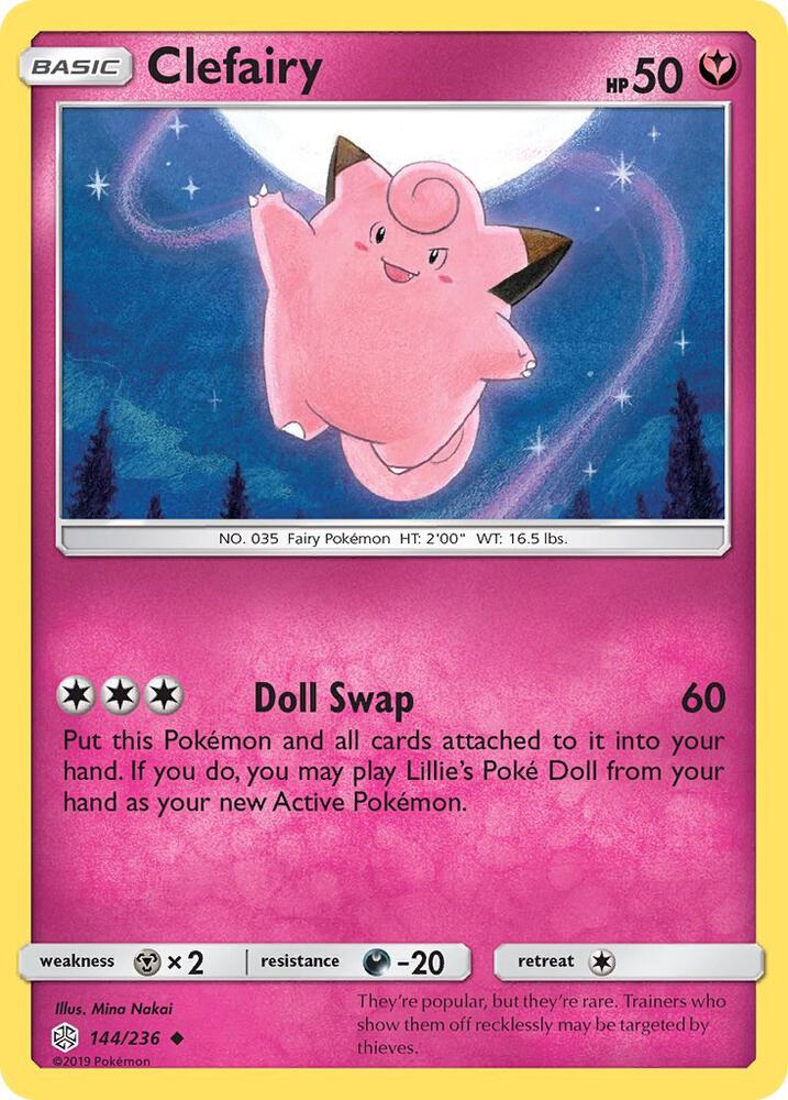 Pokemon Clefairy 144/236 Cosmic Eclipse