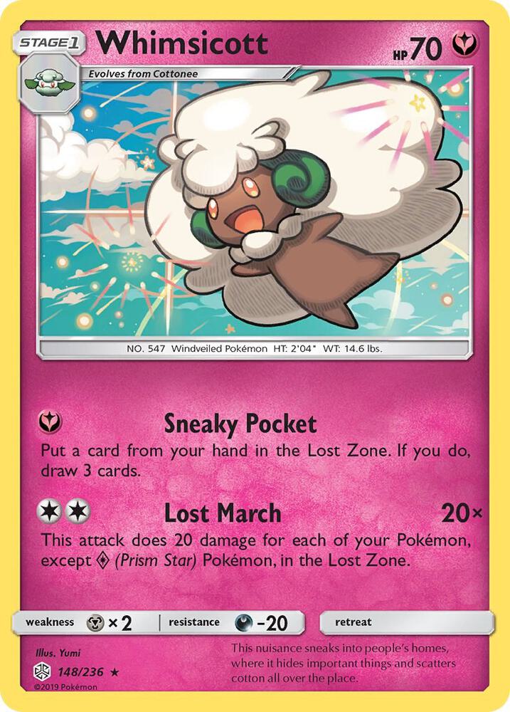 Pokemon Whimsicott 148/236 Cosmic Eclipse