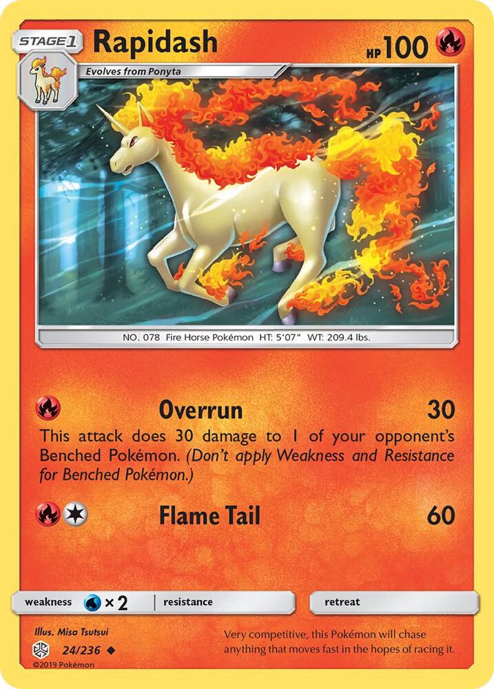 Pokemon Rapidash 24/236 Cosmic Eclipse