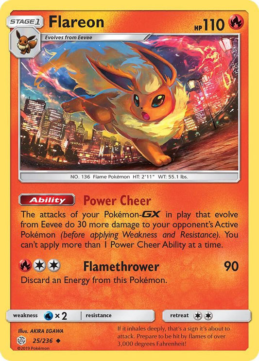 Pokemon Flareon 25/236 Cosmic Eclipse