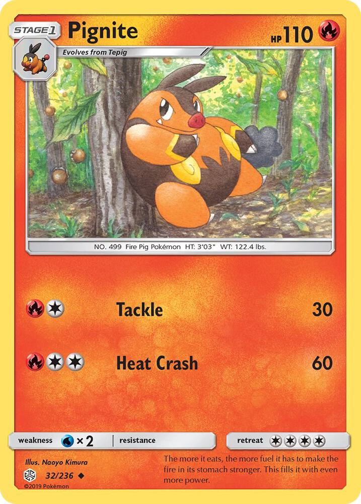 Pokemon Pignite 32/236 Cosmic Eclipse