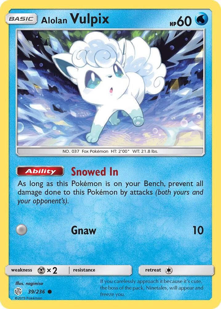 Pokemon Alolan Vulpix 39/236 Cosmic Eclipse