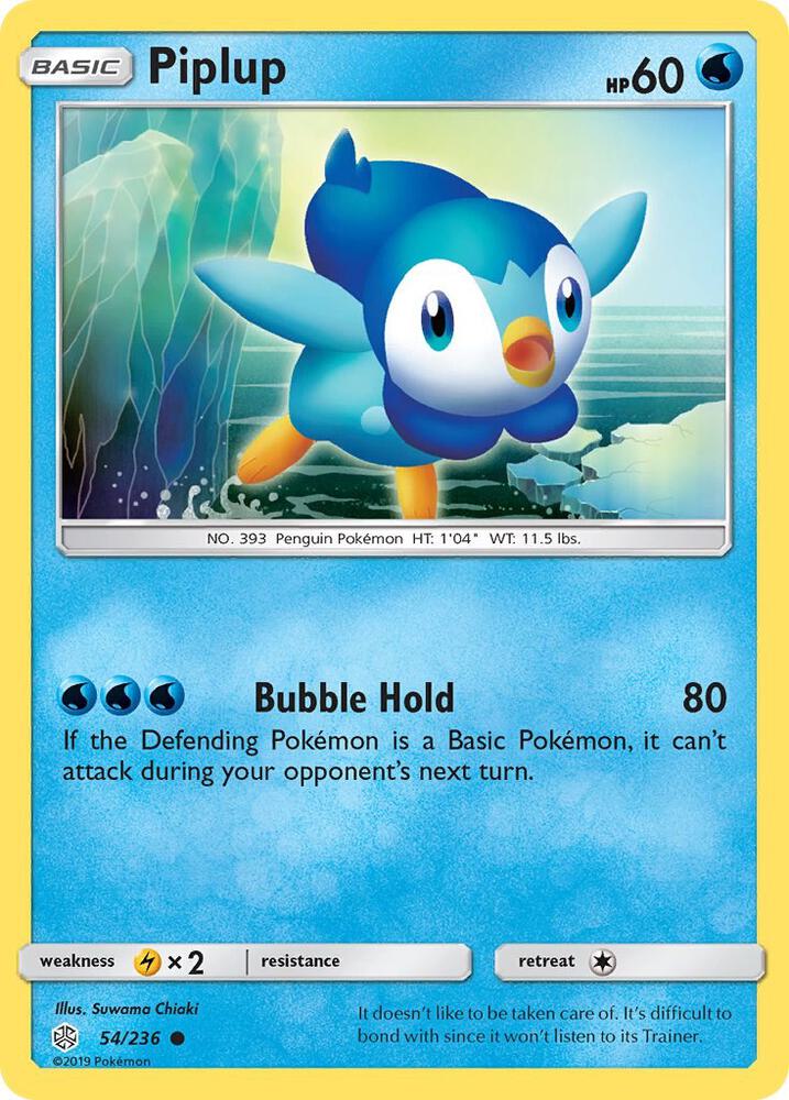 Pokemon Piplup 54/236 Cosmic Eclipse