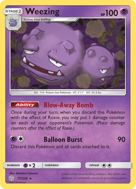 Pokemon Weezing 77/236 Cosmic Eclipse