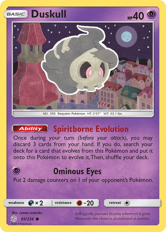 Pokemon Duskull 83/236 Cosmic Eclipse