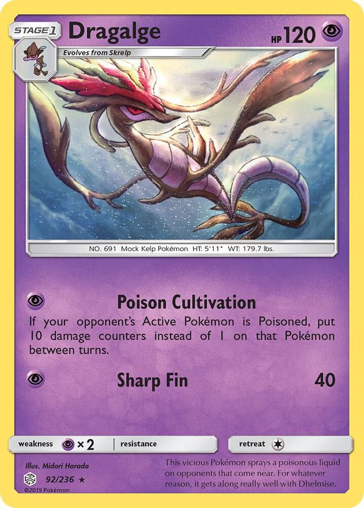 Pokemon Dragalge 92/236 Cosmic Eclipse